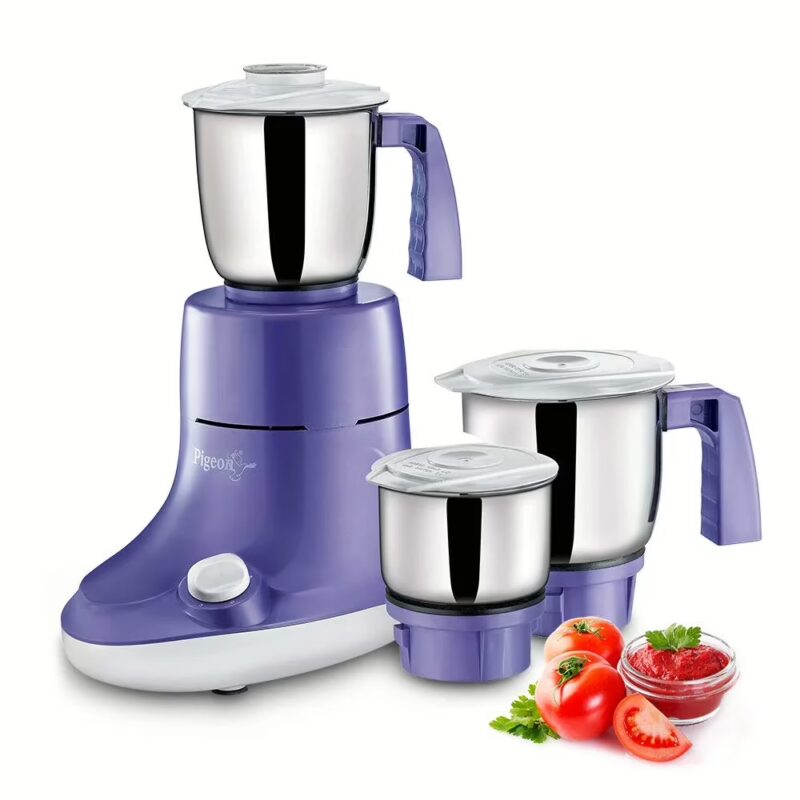 Pigeon Viola Viola Mixer Grinder 550 W Mixer Grinder (3 Jars, Purple)