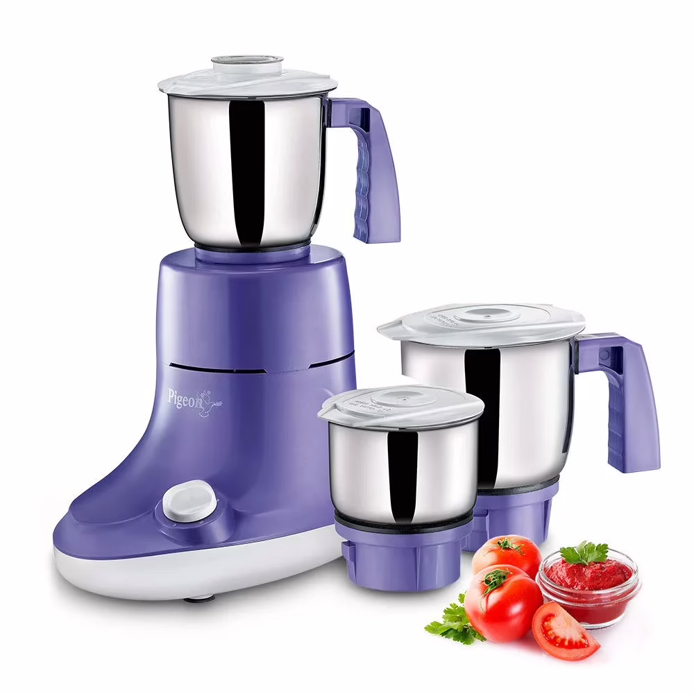 Pigeon Viola Viola Mixer Grinder 550 W Mixer Grinder (3 Jars, Purple)