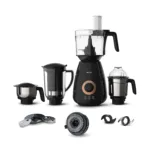 Philips Avance Collection HL7707 750 W Mixer Grinder with Gear Drive Technology, PowerChop Technology (4 Jars, Black)