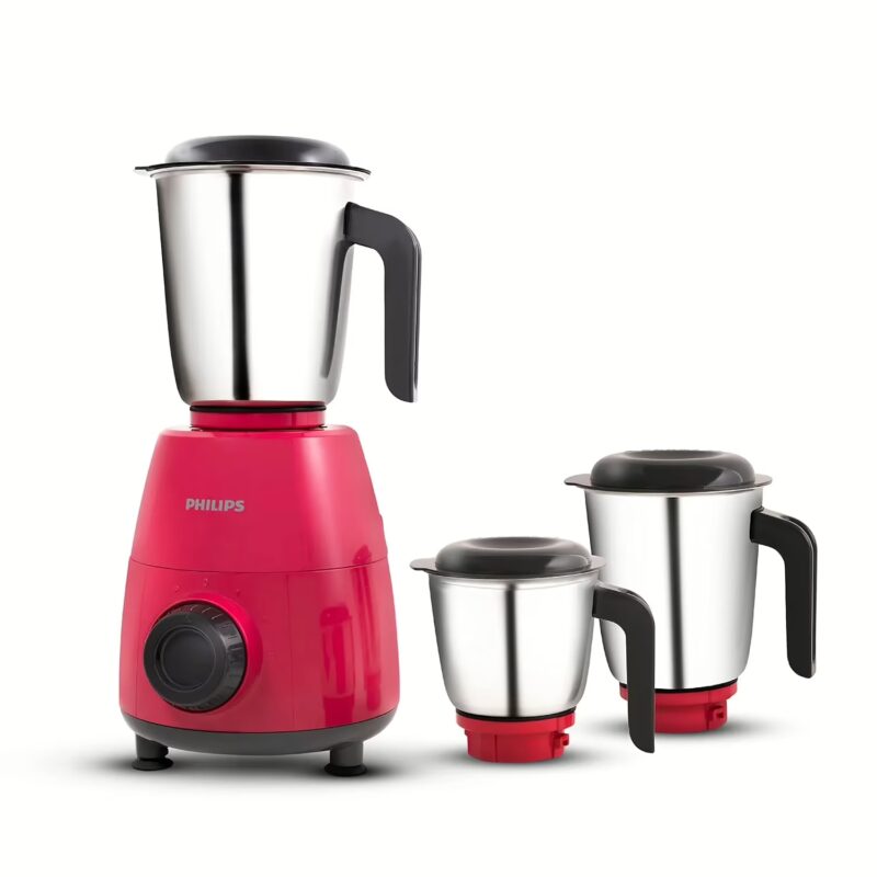 Philips HL7505/02 Daily Collection 500 W Mixer Grinder (3 Jars, Red, Black)