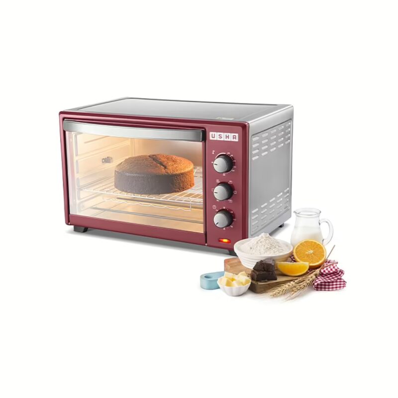 Usha 42-Litre OTGW3642RCSS Oven Toaster Grill (OTG)??(Wine & Matte Black)
