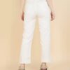 White Women's Denim Straight Fit Jeans - Image 2