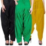 Classy Pack 3 Women's Cotton Full Stitched Readymade Patiala Salwar