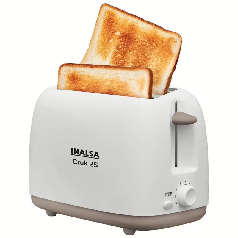 Inalsa Cruk 2S,2 Slice,6-Level of Bread Browning Control ,Crispy Toast In Minutes 750 W Pop Up Toaster  (White)