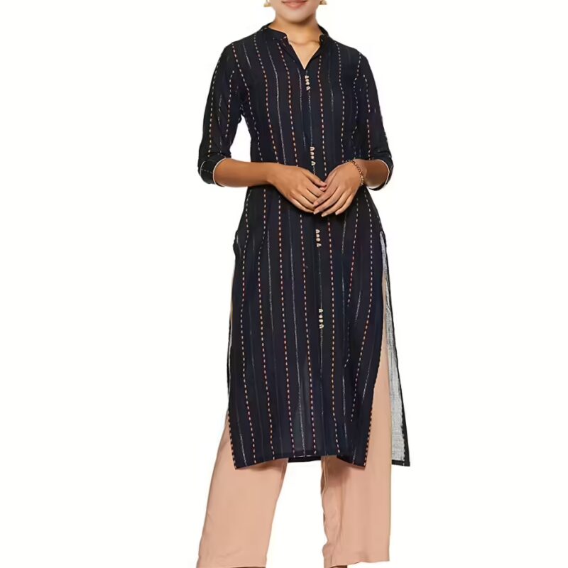 Cida Stylish Stripes Straight Kurti