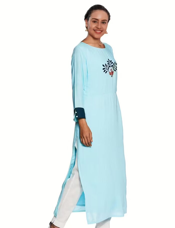 Cida Stylish Blue Straight Kurti