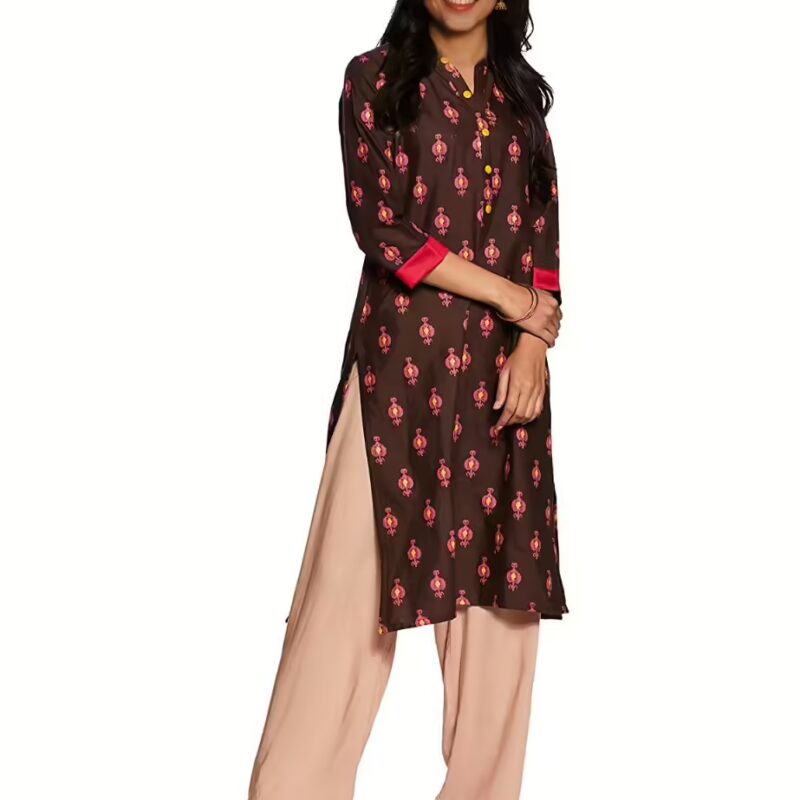 Cida Stylish Brown Straight Kurti