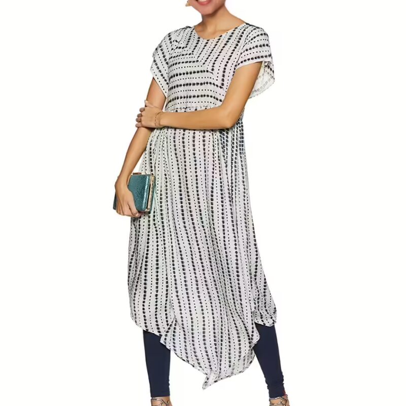 Cida Stylish White Women Long Kurti