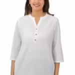 White Women Cotton Short Length Kurtis