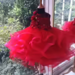 Red Net Satin & Cotton Full flair Gowns