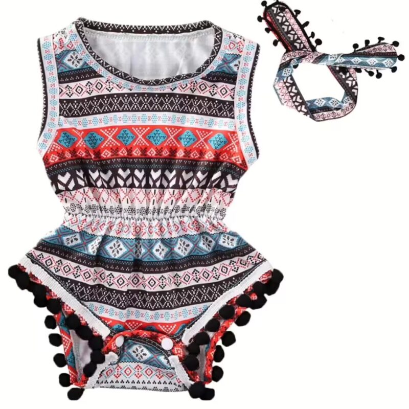 Multi Floral Printed Polyester Rompers