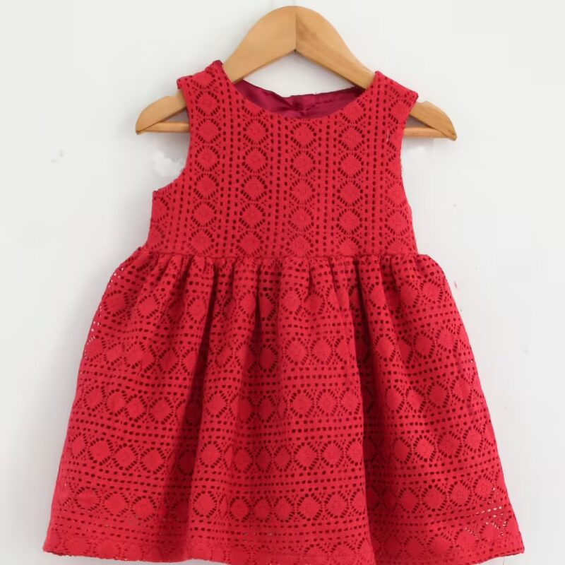 Classy Maroon Girls Summer Frocks