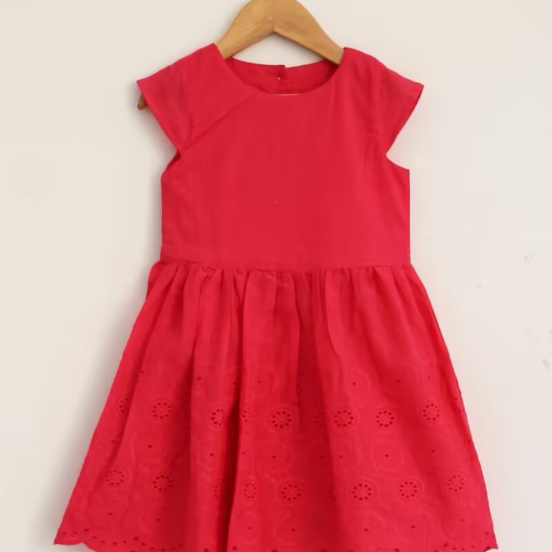 Classy Maroon Girls Summer Frocks