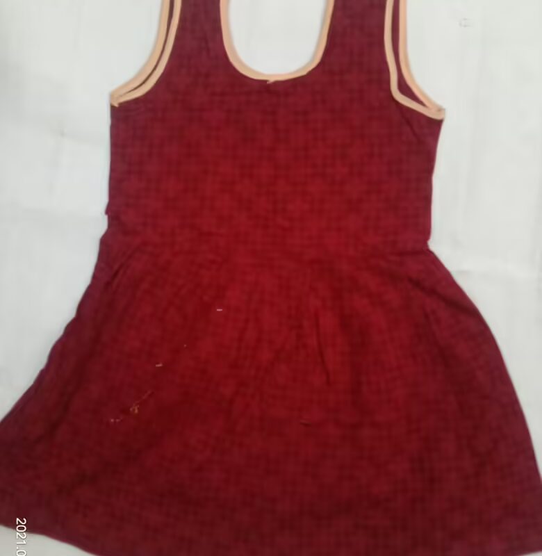 Classy Maroon Kids Dress
