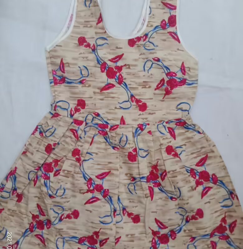 Elegant Floral Printed Kids Dress
