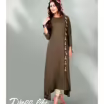 Alisha Classy Brown Heavy Rayon Kurtis