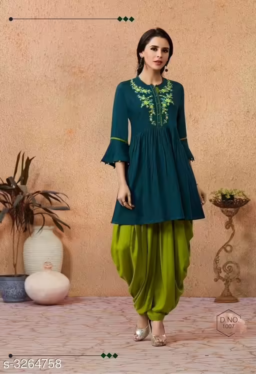 Jivika Designer Women's Rayon Kurta Sets