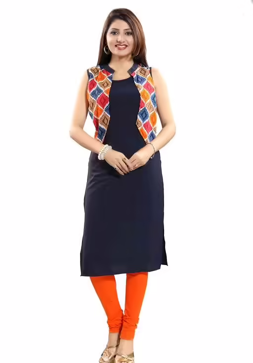 Classy Blue Printed Womens Kurta Sets
