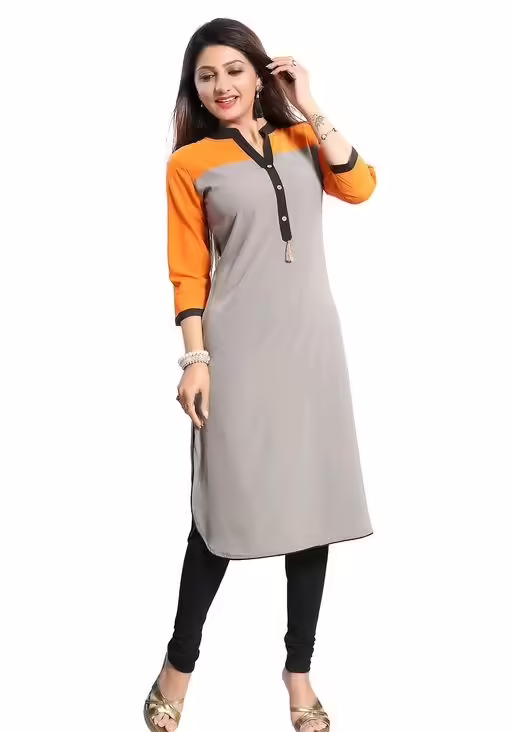 Stylish Grey Printed Womens Kurta Sets