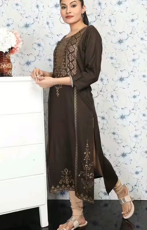Stylish Brown Designer Women's Kurti