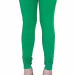 Green Plus Size Ultra Soft Churidar Cotton Lycra Leggings