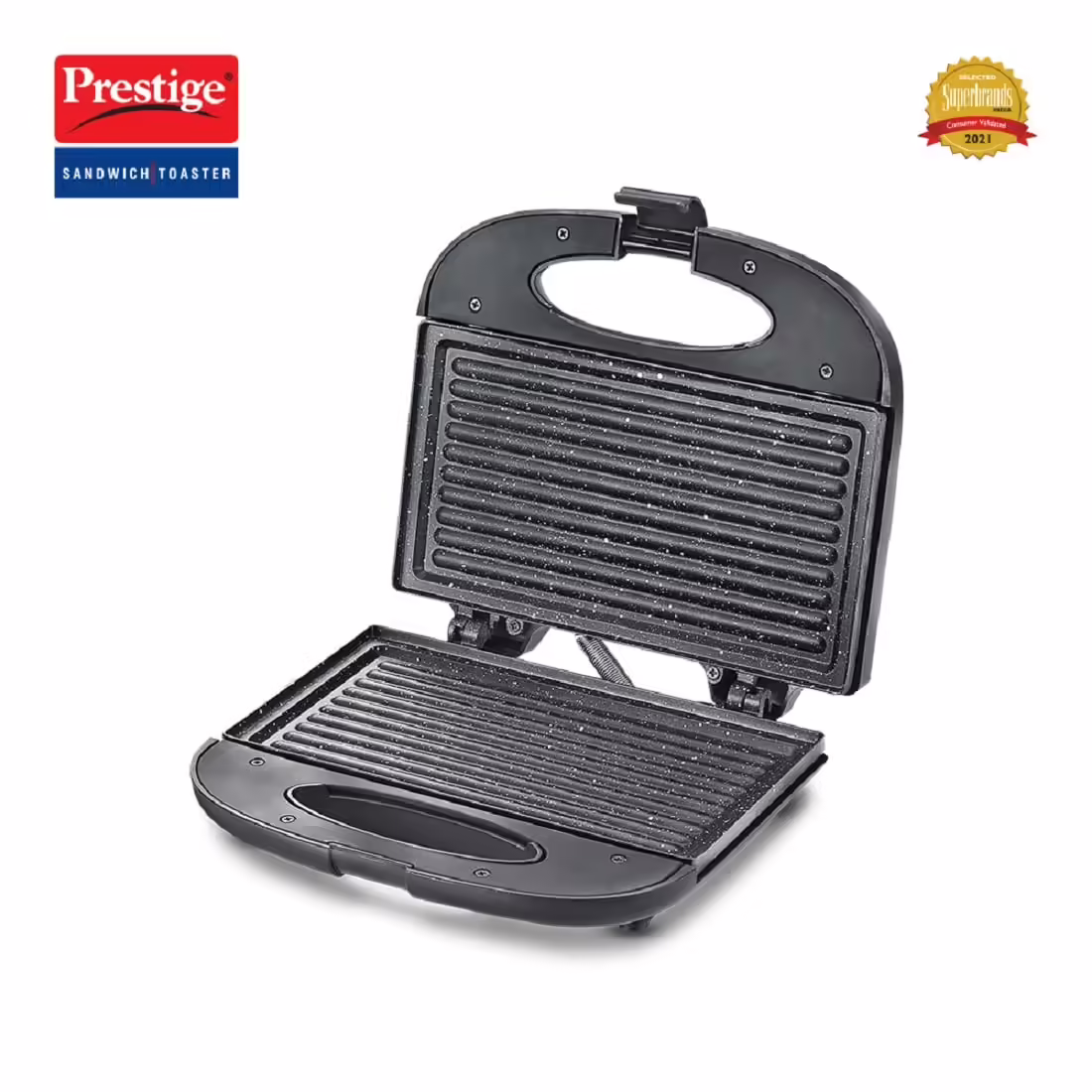 Prestige by Prestige PGFSP - Spatter Coated Non-stick Sandwich Toasters With fixed Plate Grill??(Black)