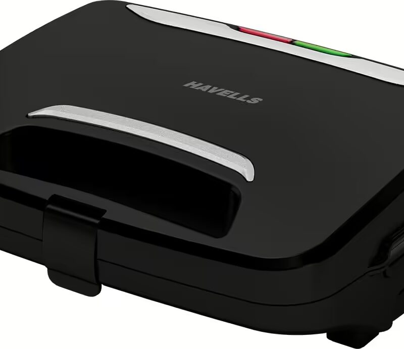 Havells BigFill Crustino Sandwich Maker 900W with Food Grade NonStick Coated Sole Plates Toast??(Black)