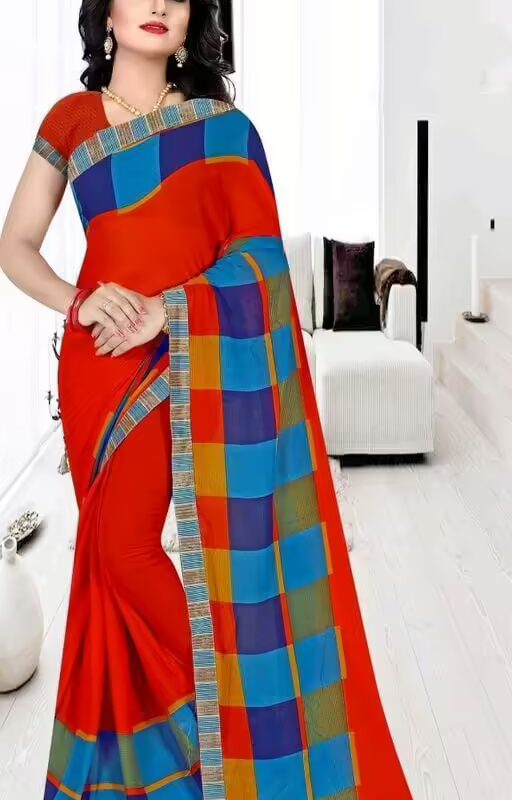 Jivika Fabulous Red Chanderi Silk Sarees