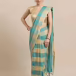 Aagyeyi Check Printed Cotton Silk Sarees