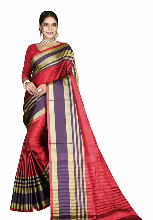 Aishani Voguish Maroon Cotton Silk Sarees