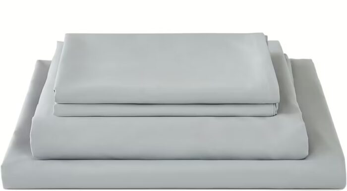Seasons Microfiber Bedsheet for Double 2 Pillow Covers, Light Grey