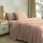 Seasons Bedsheet for Double Bed & 2 Pillow Covers ,Apricot