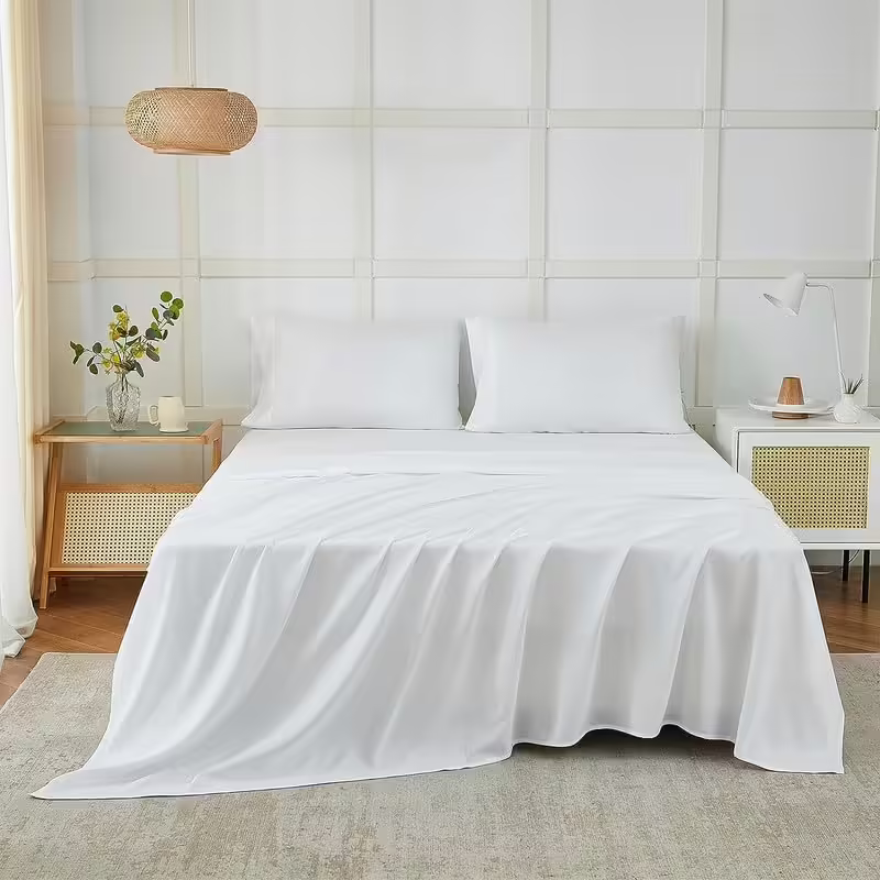 Seasons Bedsheet for Single Bed, (60x90 Inch, White Color)