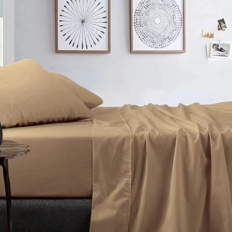 Seasons Cotton Double Bedsheet,2 Pillow Cover, Plain Camlin
