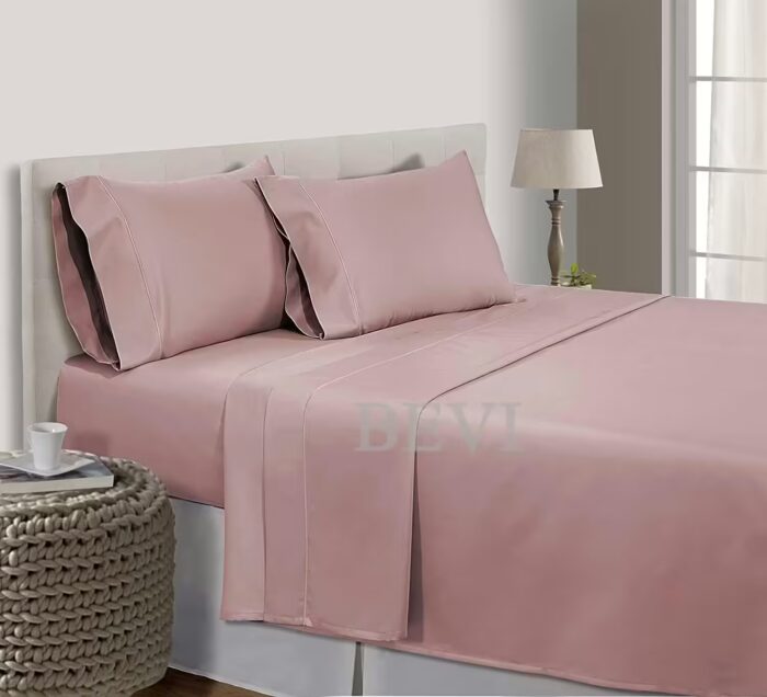 Seasons Double Bedsheet with 2 Pillow Cover,Onion Peach