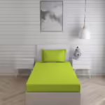 Seasons Plain Bedsheet for Single Bed, 1 Pillow Cover, Neon