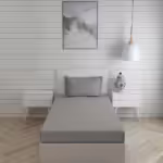 Seasons Plain Bedsheet for Single Bed,1 Pillow Cover, Grey