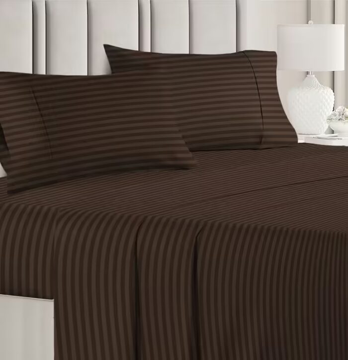 Seasons Bedsheet for Double Bed King Size with 2 Pillow Covers, Brown