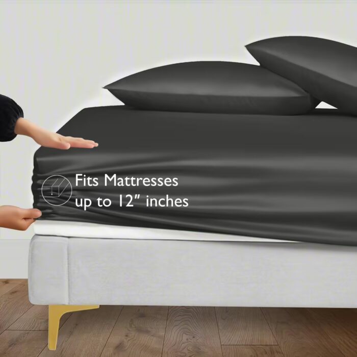 Seasons Bamboo Silk Charcoal Grey Colour Bedsheet