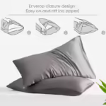 Seasons Silk Light Grey Colour Bedsheet with Deep Pocket
