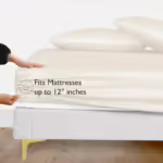 Seasons Bamboo Silk Fitted Ivory Colour Bedsheet