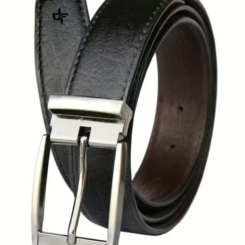 Fashion Black Leather Formal Belt