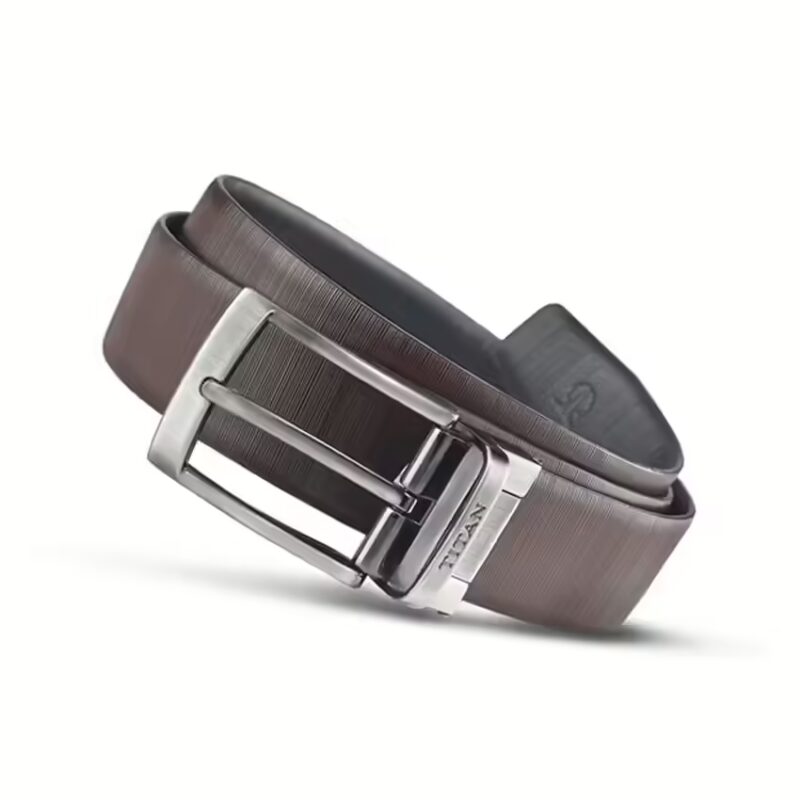 Brown Leather Pin Buckle Formal Men