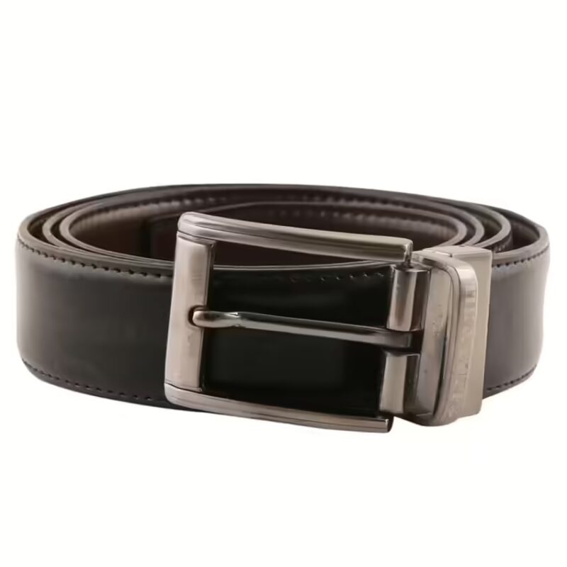 Black Formal Reversible Belt For Men