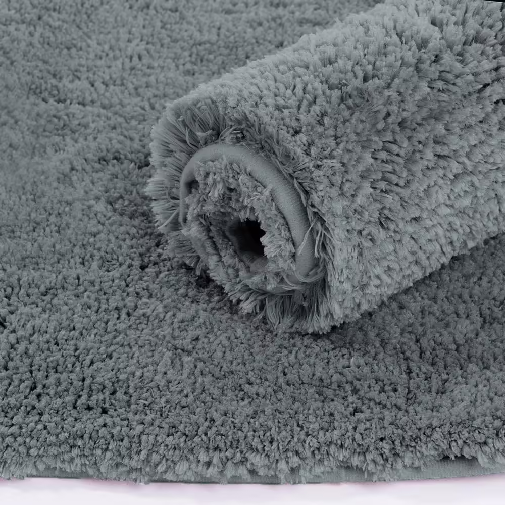 Seasons Bath Mat Super Soft Non Slip Vegas Mats for Bathroom, Door (45x75 cm, Grey) Pack of 1