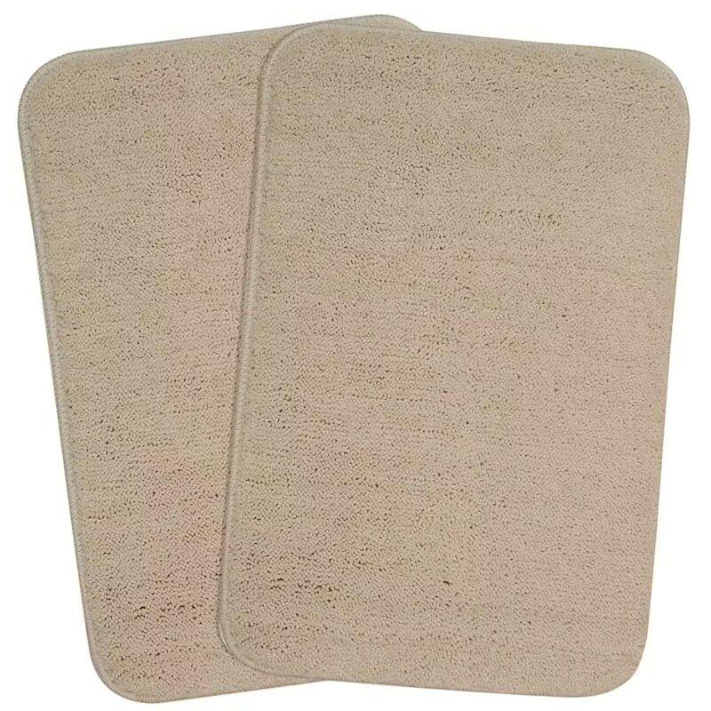 Seasons Solid Modern Bath Mat (Beige, Microfiber, 35X50 Cm), Large Rectangle