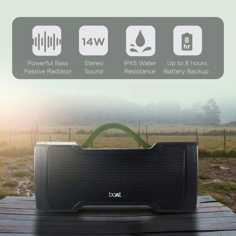 Boat Stone 1000 / Stone 1010 14 W Portable Bluetooth Speaker(Black, Stereo Channel)
