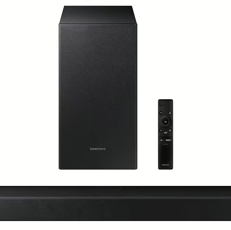 Samsung HW-T42E/XL Dolby Digital 150 W Bluetooth Soundbar(Black, 2.1 Channel)