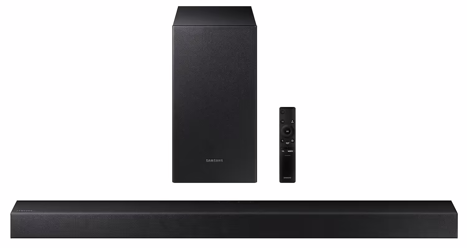 Samsung HW-T42E/XL Dolby Digital 150 W Bluetooth Soundbar(Black, 2.1 Channel)