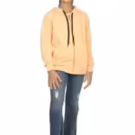Girl's Full Sleeves Zip Peach Hooded